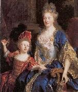 Nicolas de Largilliere Portrait of Catherine Coustard with her daughter Leonor oil on canvas